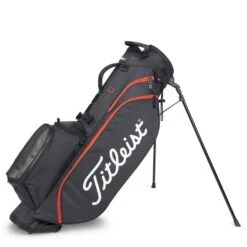 Titleist Players 4 Stand Bag Black/Black/Red