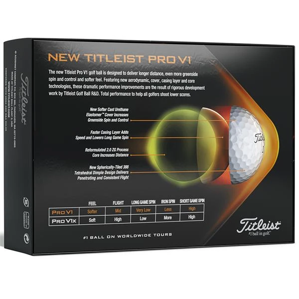 Titleist Pro V1 Golf Balls Dozen White 6 Titleist Pro V1 Golf Balls Dozen White - Image 4