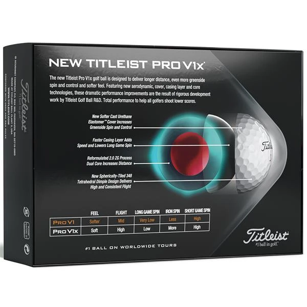 Titleist Pro V1X Golf Balls Dozen White 6 Titleist Pro V1X Golf Balls Dozen White - Image 4