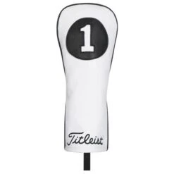 Titleist Leather Driver Headcover White Black