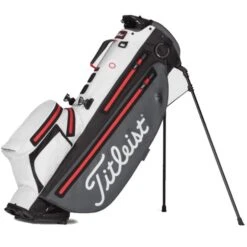 Titleist Players 4+ StaDry Stand Bag Charcoal - White - Red