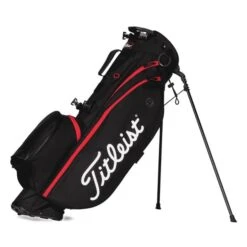Titleist Players 4 Stand Bag 0S Black Black Red