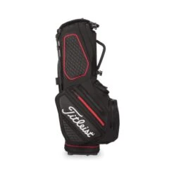 Titleist Jet Black Premium Stadry Stand Bag . Black Black Red -Cheap Titleist Store TB21SXSF2E001 7 L