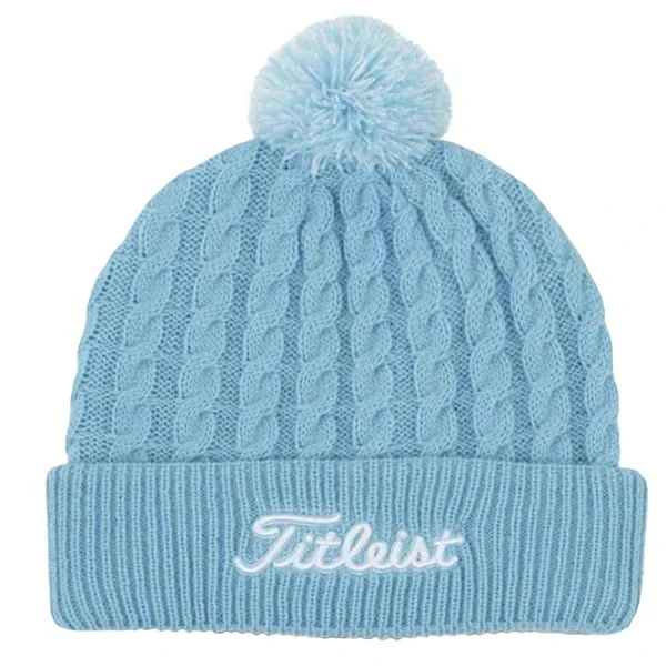 Titleist Cable Knit Pom Pom Sky White 3 Titleist Cable Knit Pom Pom Sky White