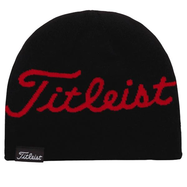 Titleist Reversible Beanie Black Red 3 Titleist Reversible Beanie Black Red